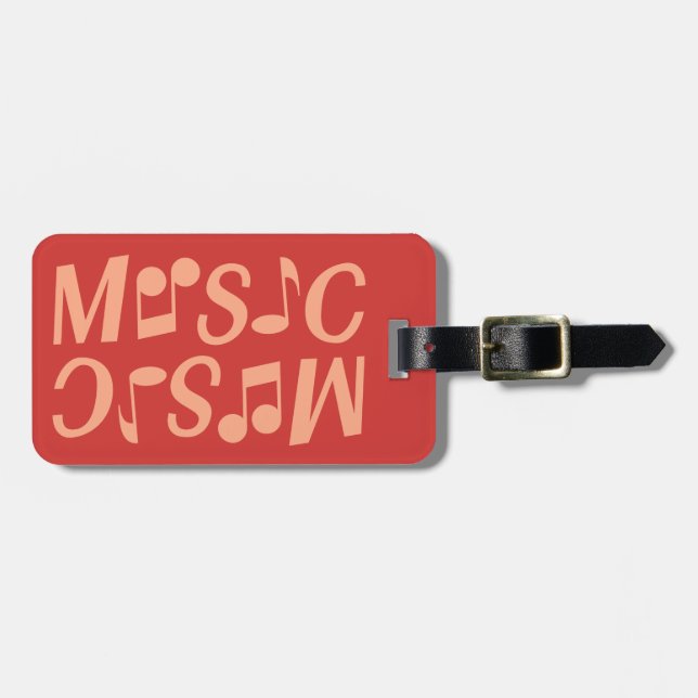 MUSIC custom luggage tag (Front Horizontal)