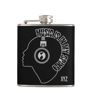 Music custom monogram flask
