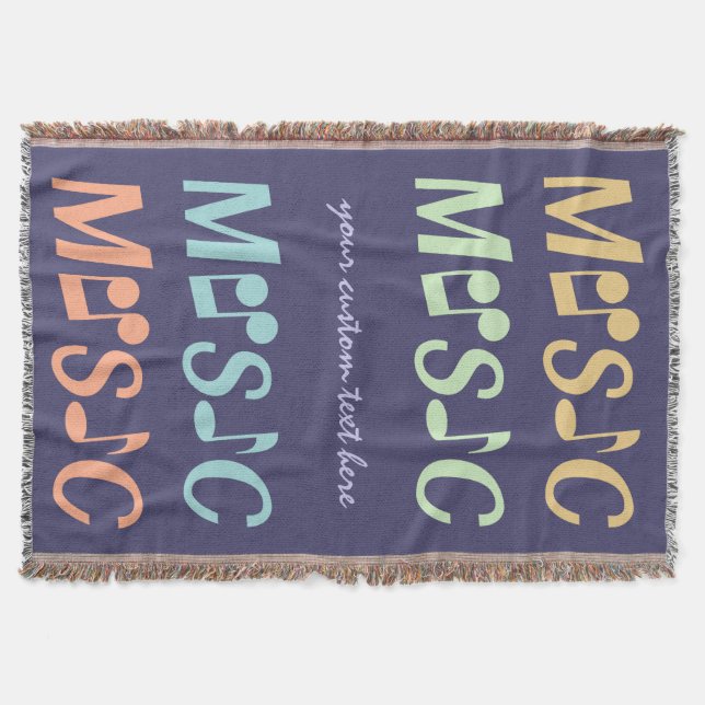 MUSIC custom throw blanket (Front)