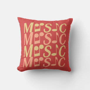 MUSIC custom throw pillow