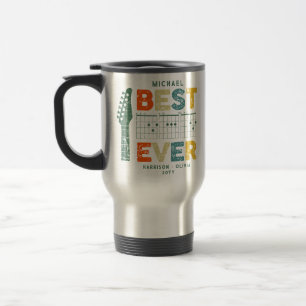 Music Dad Best Dad Ever Guitar Chords Personalised Travel Mug