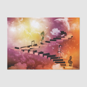 Music, dancing fairys tissue paper