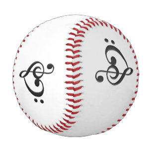 Music Design Heart Two Tone Baseball