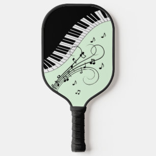 Music Design Piano and Notes Pickleball Paddle