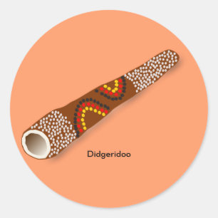 MUSIC: Didgeridoo Classic Round Sticker