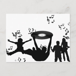 Music Disco People Dance Postcard