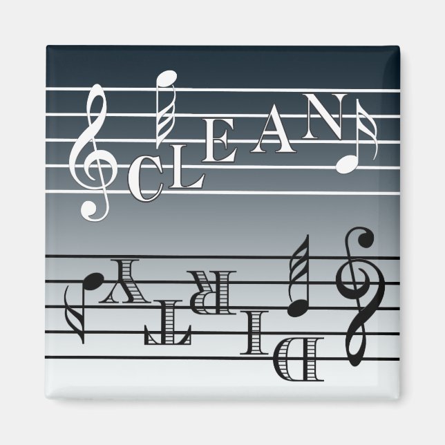Music Dishwasher Indicator Magnet (Front)