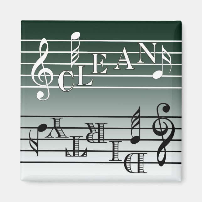 Music Dishwasher Indicator Magnet (Front)