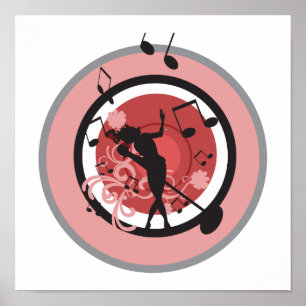 music diva vector poster