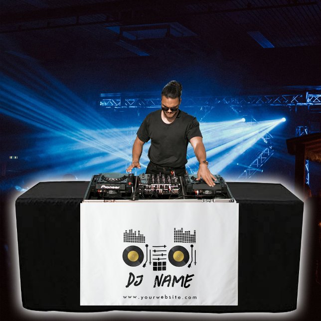 Music DJ Business Turntable Table Runner Banner Tapestry (Music DJ Business Turntable Table Runner Banner Tapestry)