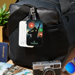 Music DJ custom name Luggage Tag