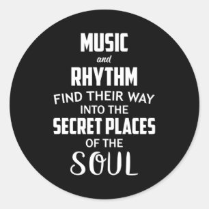 Music DJ Dance Art Hip Hop Guitar Funny Gift Idea Classic Round Sticker