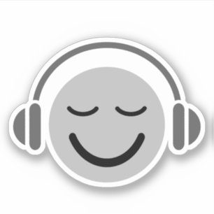 Music DJ emoji with headphones