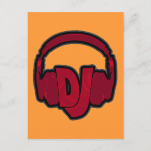 music DJ headphone Postcard