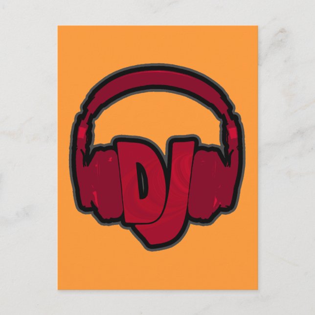 music DJ headphone Postcard (Front)