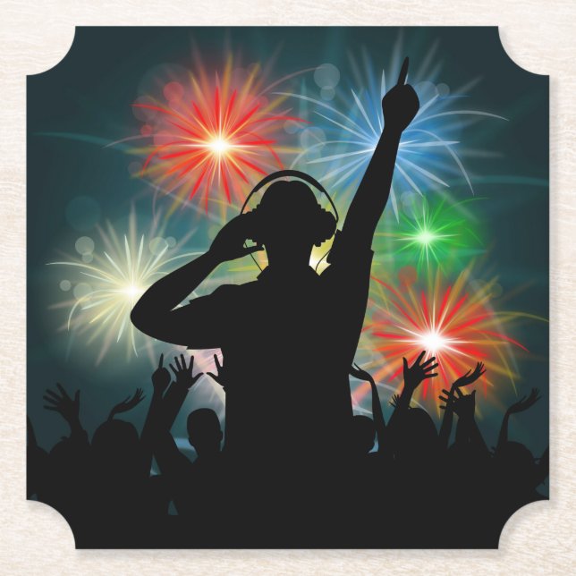 Music DJ paper coasters (Front)