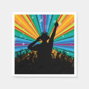 Music DJ paper napkins