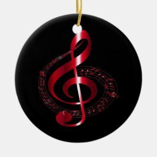 music DJ regge rock music guitar men and women  Ceramic Tree Decoration