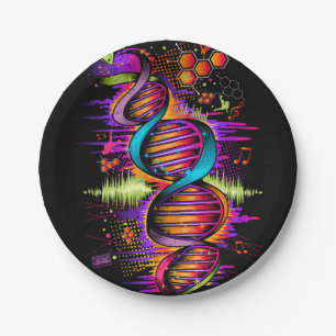 Music DNA Paper Plate