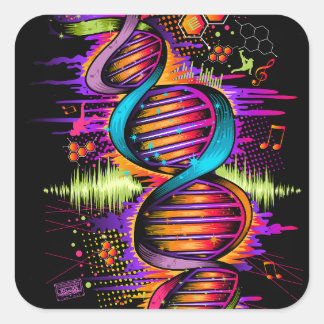 Music DNA Square Sticker