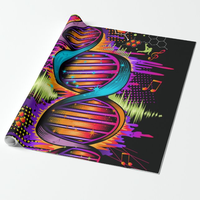 Music DNA Wrapping Paper (Unrolled)