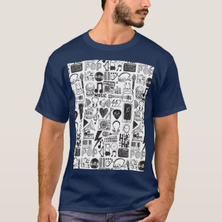 Music Doodles Graphic 1  T-Shirt