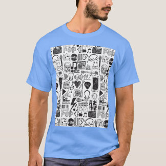 Music Doodles Graphic  T-Shirt