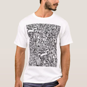 Music Doodles Vintage Background T-Shirt