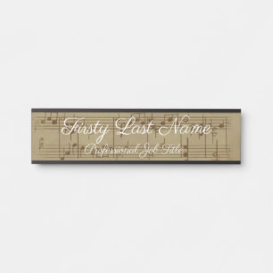 Music Door Signs Sign Elegant Vintage