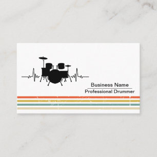 Music Drummer Business Card