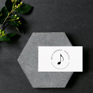 Music Eighth Note Logo Business Card