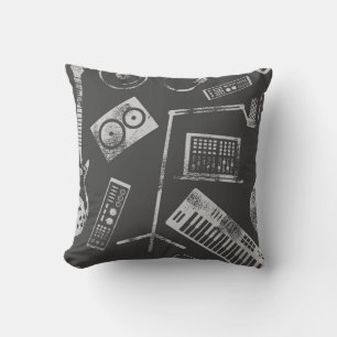 Music elements: vintage seamless background. cushion