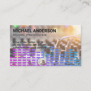 Music Engineer Creative Sound Business Card