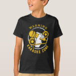 Music Enthusiast Karaoke Zone Birthday Gag T-Shirt<br><div class="desc">Karaoke Zone Vocalist Music son Birthday Gag T-Shirt. Perfect for a grandson who sing out of tune or any budding musician with a good sense of humour</div>