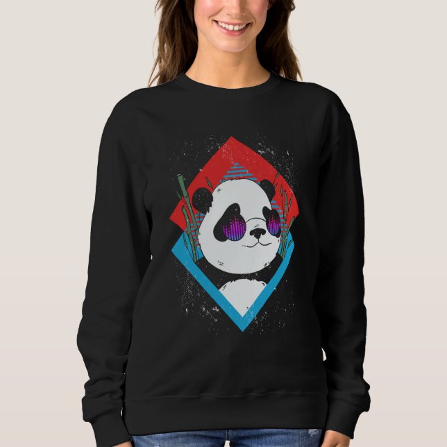 Music Equalizer DJ Rave Party Musican Panda Sweatshirt (Front)