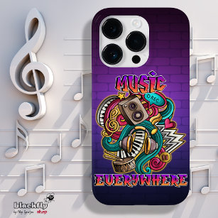 Music everywhere graffiti Case-Mate iPhone 14 pro case