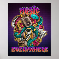 Music everywhere graffiti DJ 