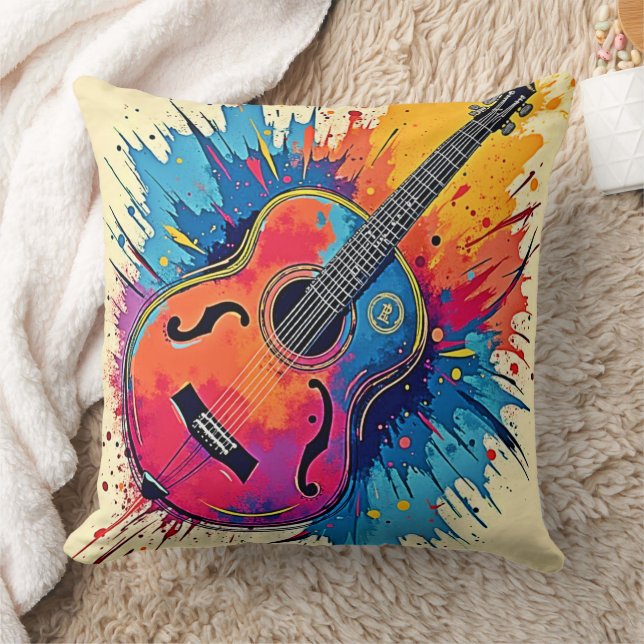 Music Explodes in Colour Vibes Cushion (Blanket)