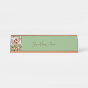 Music Faerie Playing Music Desk Name Plate
