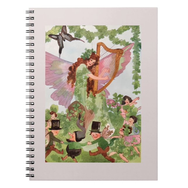 Music Faerie Playing Music Notebook (Front)