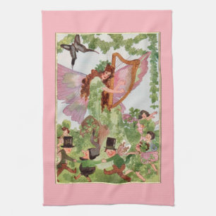 Music Faerie Playing Music  Tea Towel