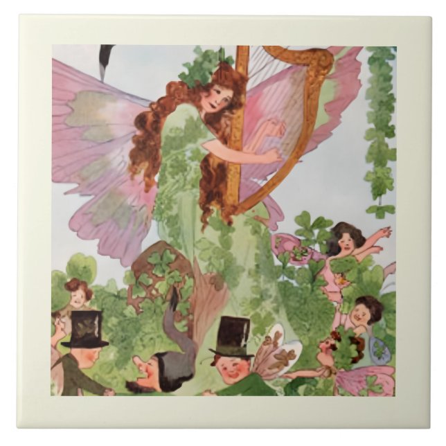 Music Faerie Playing Music Tile (Front)