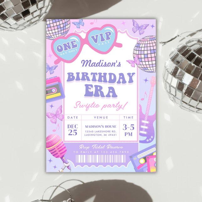 Music Fan In My Birthday Era Birthday Invitation (Creator Uploaded)