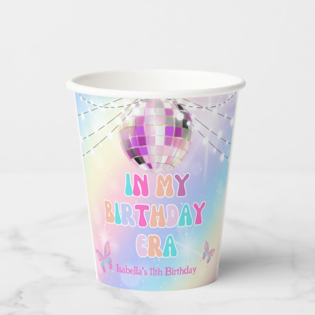 Music Fan In My Birthday Era Birthday Paper Cups (Front)