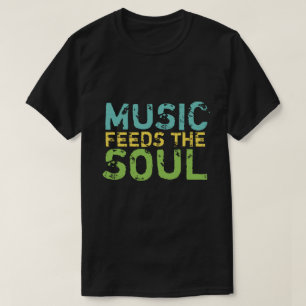 Music Feeds The Soul (Aqua, Yellow, Lime) T-Shirt