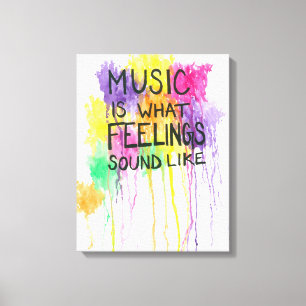 Music & Feelings Canvas Print