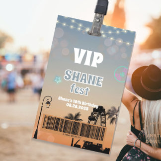 Music Festival All Access Badge VIP Pass ID Badge