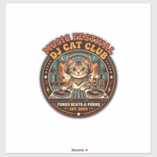 Music Festival DJ Cat Cat Lover Gift - Music Festi