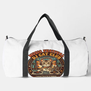 Music Festival DJ Cat Cat Lover Gift - Music Festi Duffle Bag
