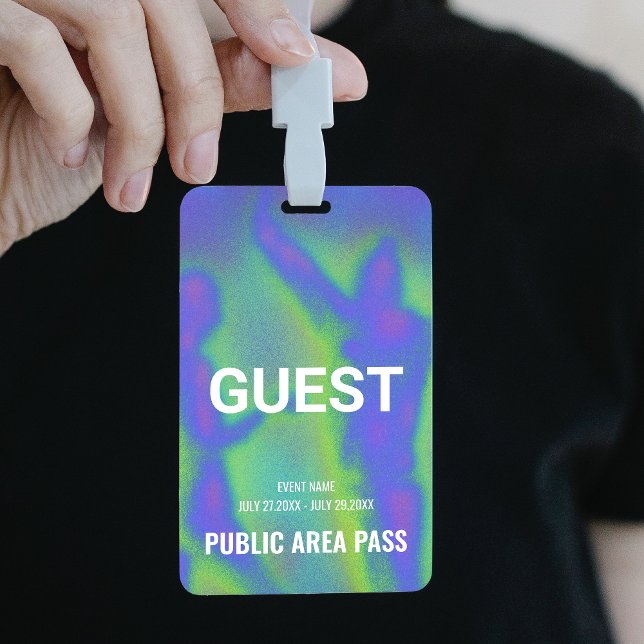 Music Festival Party Guest Pass Event ID Badge (Music Festival Party Guest Pass Event Badge)